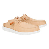 WALLY SLIP CANVAS TAN/WHITE