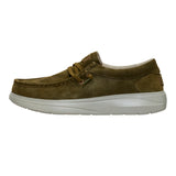 WALLY COMF SUEDE DARK OLIVE/STONE GREY