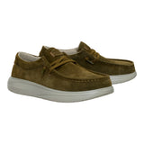 WALLY COMF SUEDE DARK OLIVE/STONE GREY