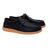 WALLY FULL GRAIN LEATHER BLACK/TOBACCO BROWN