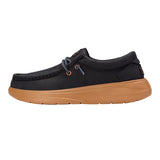 WALLY COMF FULL GRAIN LEATHER BLACK/TOBACCO BROWN