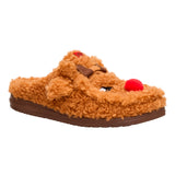 WALLY SLIPPER COZY REINDEER LION ORANGE/DOWNTOWN BROWN