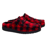 WALLY SLIPPER BUFFALO PLAID FLAME SCARLET/BLACK