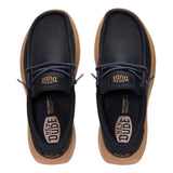 WALLY COMF FULL GRAIN LEATHER BLACK/TOBACCO BROWN